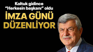 Koltuk gidince “Herkesin başkanı” oldu İmza günü düzenliyor